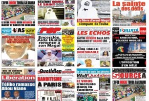 La Une des quotidiens de ce lundi 05 Octobre 2020.