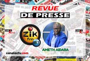 Revue de presse sénégalaise en Wolof de Zik fm avec Ameth Aidara.