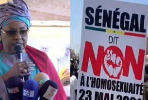 Manif contre l’homosexualité et la ministre de la Famille.