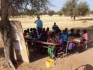 Feto Saddel, commune de Bokidiawé, une école en abris provisoire.