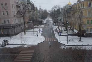 les rues de Kiev en Ukraine.