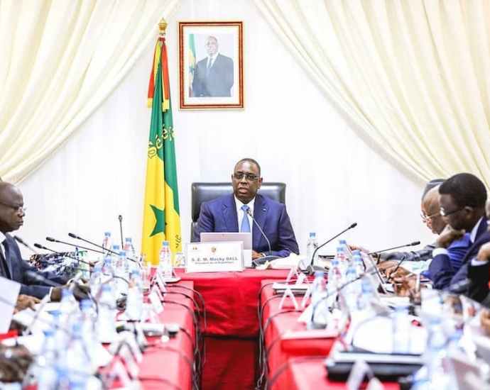 Conseil des ministres du gouvernement du Sénégal avec Macky sall.