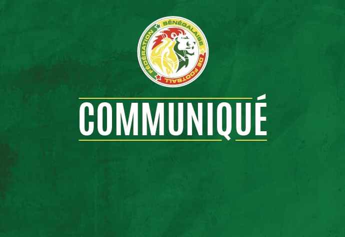 fédération sénégalaise de football (FSF), communiqué.