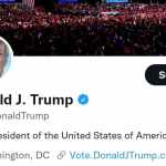 le compte Twitter de l'ancien président américain Donald Trump.