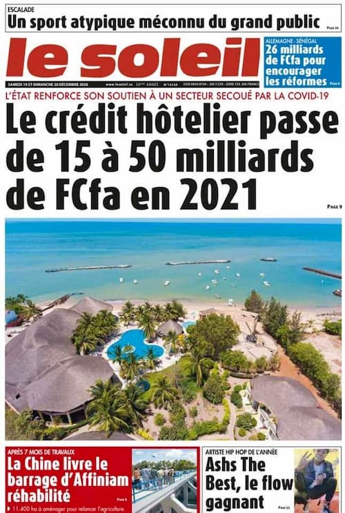 Une du quotidien le soleil du samedi 19 décembre 2020.