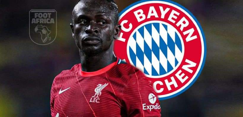 Sadio Mané avec logo Bayern