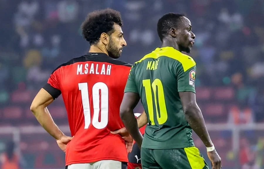 Mohamed Salah et Sadio Mané en équipe nationale.