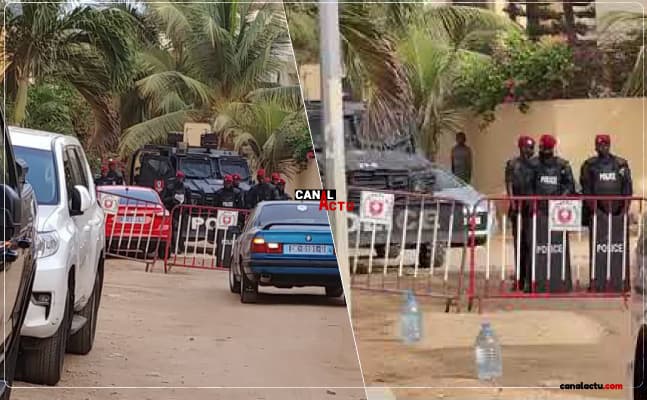 manifestation de Yewwi Askan Wi, la Police ferme tous les accès qui mènent au domicile de Ousmane SONKO.